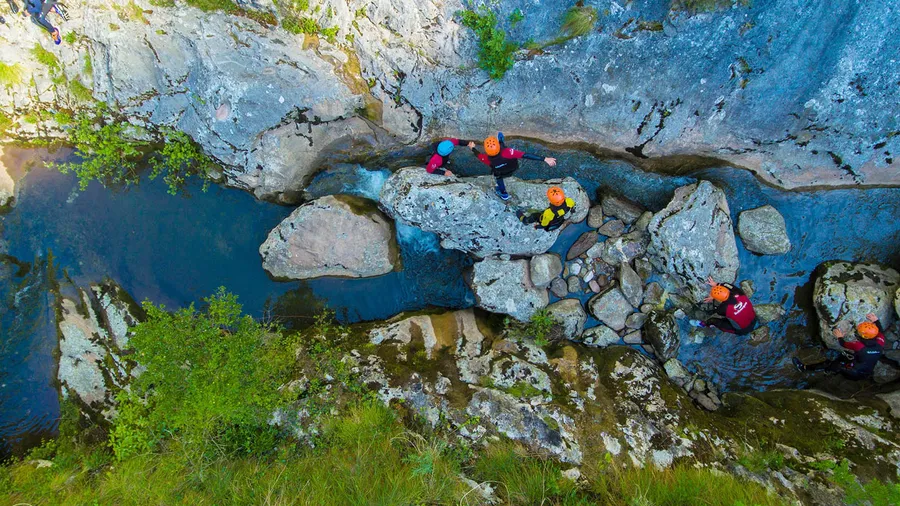 Barranquismo en el Barranco Argumedo (Cantabria)