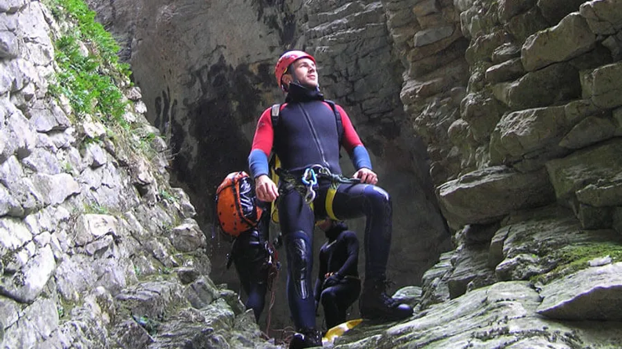Barranquismo en el Barranco Lizebar (Navarra)
