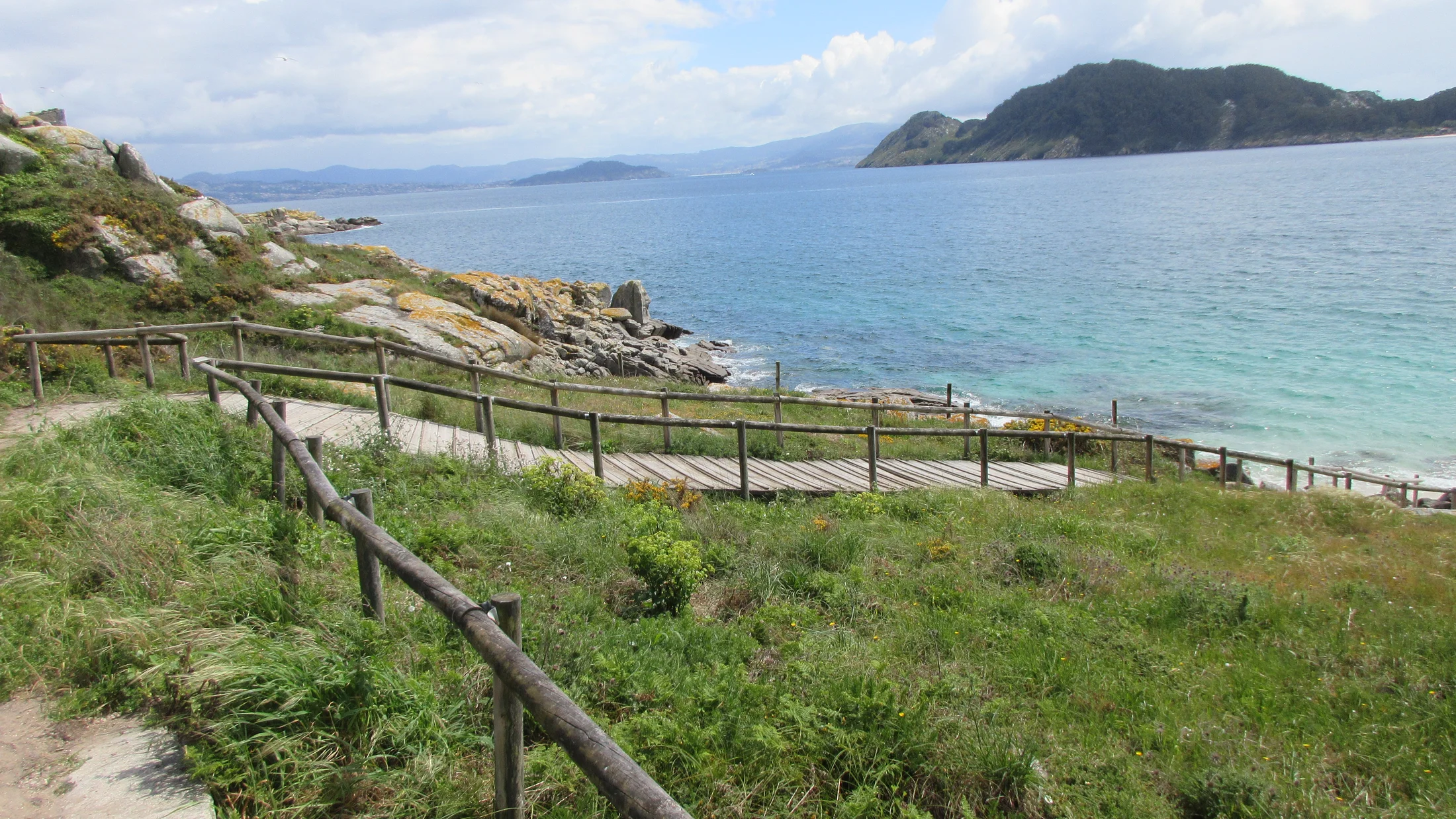 Vista de las Islas Cíes en el Parque Nacional de las Islas Atlánticas de Galicia