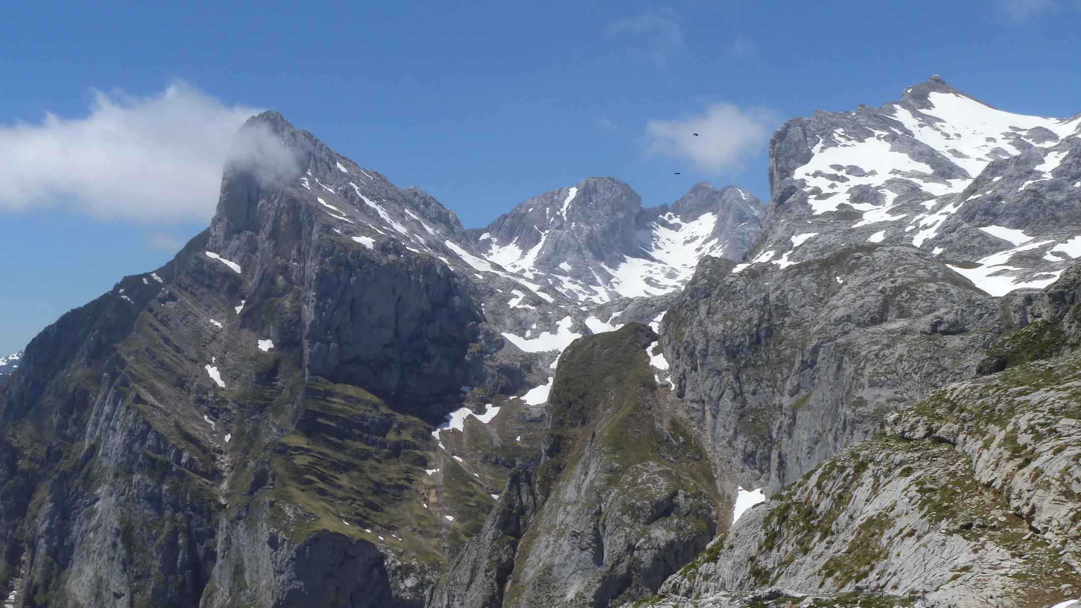 Vista panorámica de los macizos de Picos de Europa.