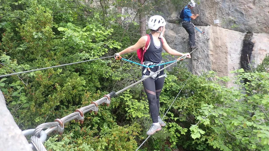 Vía ferrata avanzada en Cal Curt, Vallcebre