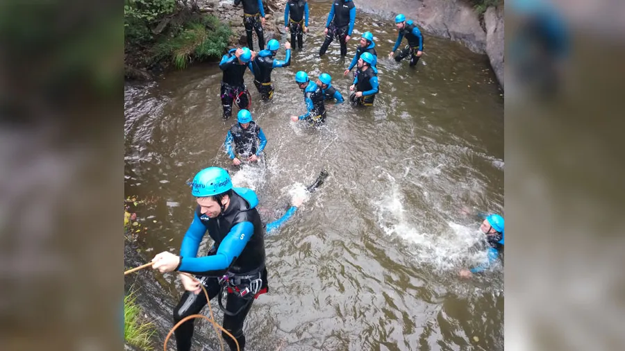 Barranquismo en el Barranco Chorretones (Bizkaia)