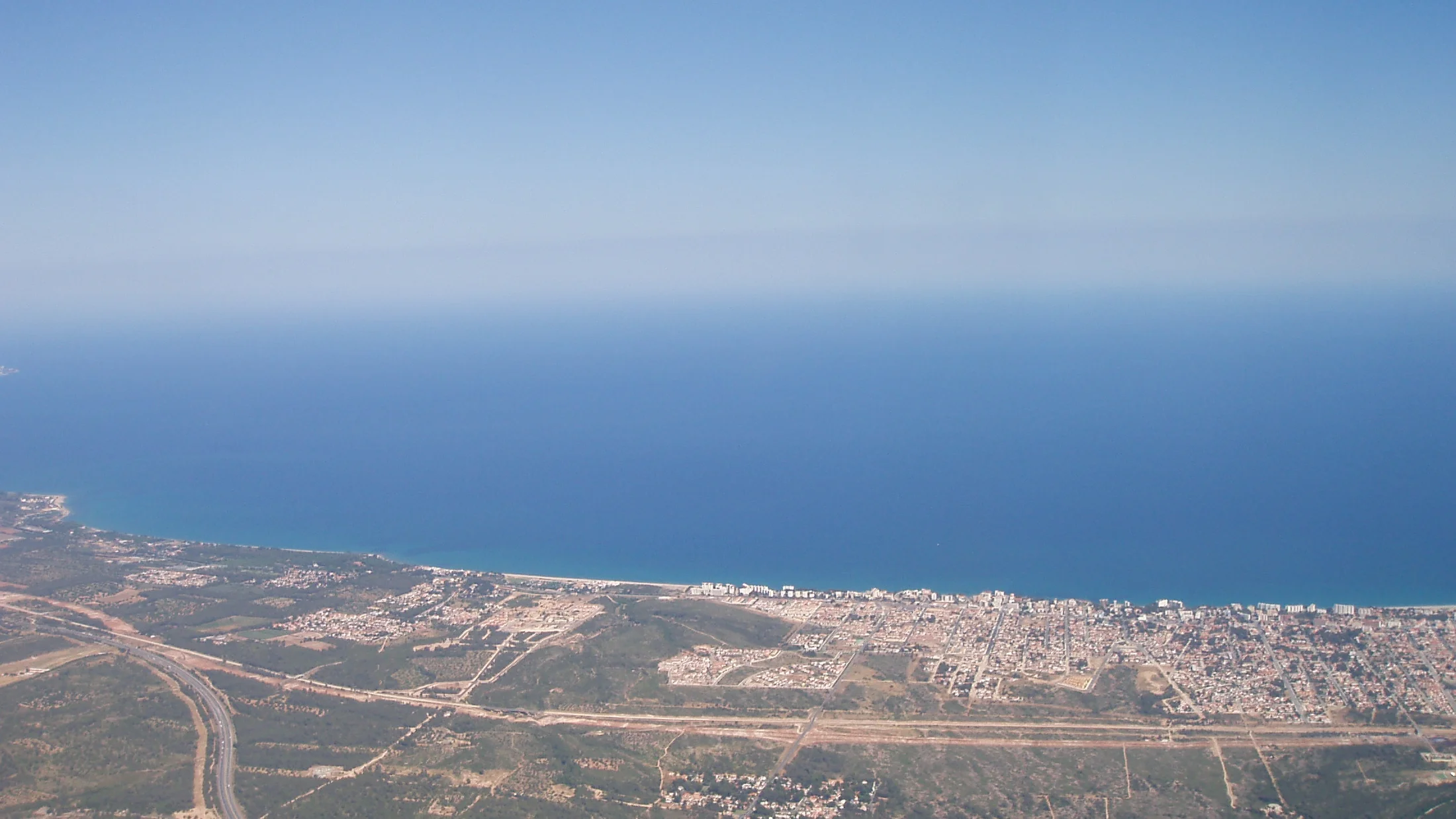 File:Spanish Mediterranean coast at Miami Platja (aerial view).jpg