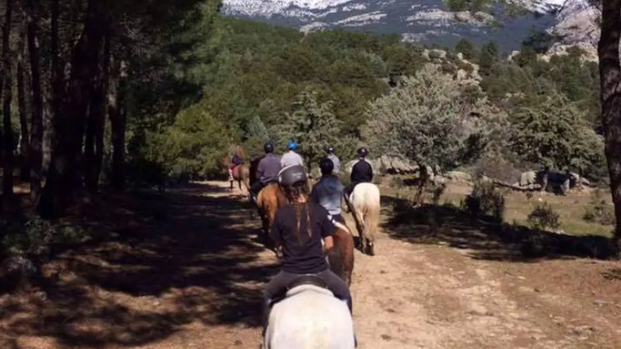 Ruta nocturna a caballo en La Pedriza